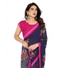Women's Georgette Printed Saree With Unstitched Blouse 5.5Mtr (Blue) Women's Georgette Printed Saree With Unstitched Blouse 5.5Mtr (Blue)