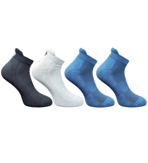 4_Pair Set Unisex Casual Cotton Printed Ankle Length Socks (Multicolor)