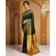 Women's Silk Blend Zari Weaving Saree With Unstitched Blouse 5.5Mtr (Green (5))