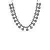 Women's Brass Silver Plated Necklace set (Turquoise)