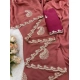 Women's Digital Printed  Georgette Saree With Unstitched Blouse (Red, 5-6 Mtrs)