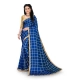 Women's Sana Silk Bandhni Saree With Unstitched Blouse 5.5Mtr (Royal Blue)