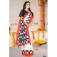 Women's Soft Pure Cotton Printed Saree With Unstitched Blouse 5.5Mtr (White) Women's Soft Pure Cotton Printed Saree With Unstitched Blouse 5.5Mtr (White)