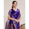 Women's Jacquard Woven Saree With Unstitched Blouse 5.5Mtr (Blue) Women's Jacquard Woven Saree With Unstitched Blouse 5.5Mtr (Blue)