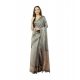Women's Polyester Printed Saree With Unstitched Blouse 5.5 Mtr (Grey)