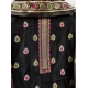 Women's Banarasi Silk Printed Unstitched Salwar Suit Material With Dupatta (Black, 3Mtrs)