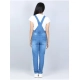 Girl's Denim Solid Buttoned Dungaree (Blue) Girl's Denim Solid Buttoned Dungaree (Blue)