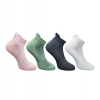 4_Pair Set Unisex Casual Cotton Printed Ankle Length Socks (Multicolor)