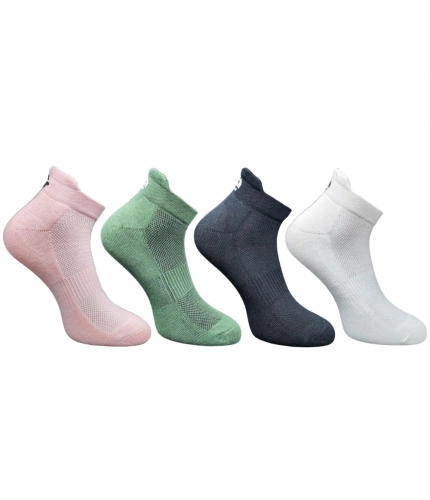4_Pair Set Unisex Casual Cotton Printed Ankle Length Socks (Multicolor)