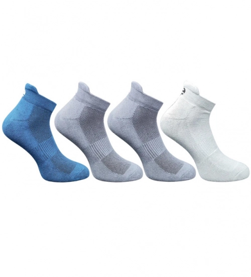 4_Pair Set Unisex Casual Cotton Printed Ankle Length Socks (Multicolor)