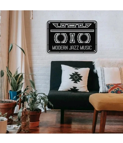 Retro Groove Music Cassette Wooden Wall Decor