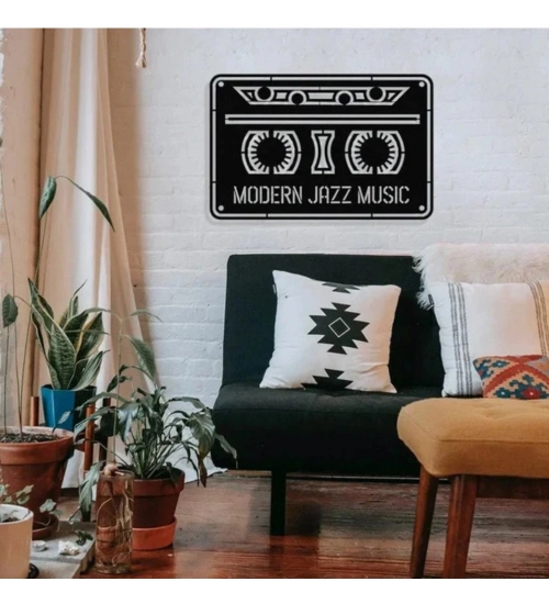Retro Groove Music Cassette Wooden Wall Decor