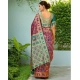 Women's Silk Blend Woven Paithani Saree With Unstitched Blouse 5.5Mtr (Purple)