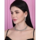 Women's Brass Silver Plated Necklace set (White) Women's Brass Silver Plated Necklace set (White)