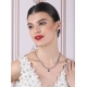 Women's Brass Silver Plated Necklace set (Blue) Women's Brass Silver Plated Necklace set (Blue)