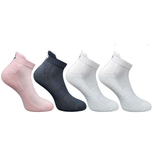 4_Pair Set Unisex Casual Cotton Printed Ankle Length Socks (Multicolor)