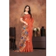 Women's Linen Printed Saree With Unstitched Blouse 5.5Mtr (Red) Women's Linen Printed Saree With Unstitched Blouse 5.5Mtr (Red)