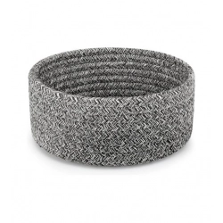 Cotton 8x3 Inch Kidi Round 1 Pcs Bedside Organizer (Black)