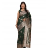 Women's Banarasi Silk Printed Saree With Unstitched Blouse 5.5Mtr (Green) Women's Banarasi Silk Printed Saree With Unstitched Blouse 5.5Mtr (Green)