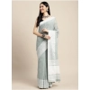 Women's Linen Printed Saree With Unstitched Blouse 5.5Mtr (Sea Green) Women's Linen Printed Saree With Unstitched Blouse 5.5Mtr (Sea Green)