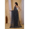 Women's Georgette Printed Saree With Unstitched Blouse 5.5Mtr (Black) Women's Georgette Printed Saree With Unstitched Blouse 5.5Mtr (Black)