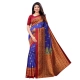 Women's Litchi silk Printed Saree With Unstitched Blouse 5-6 Mtrs (Blue) Women's Litchi silk Printed Saree With Unstitched Blouse 5-6 Mtrs (Blue)