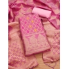Women's Banarasi Silk Printed Unstitched Salwar Suit Material With Dupatta (Pink, 3Mtrs) Women's Banarasi Silk Printed Unstitched Salwar Suit Material With Dupatta (Pink, 3Mtrs)