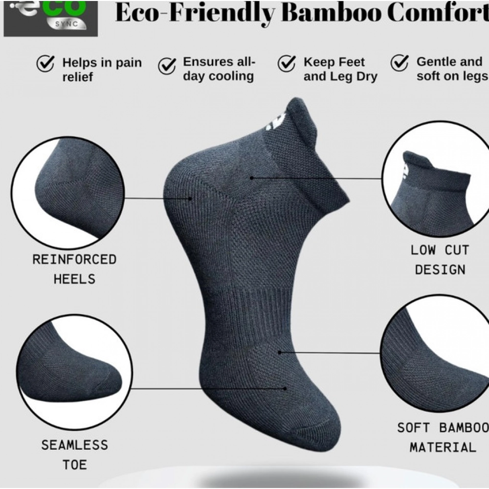 4_Pair Set Unisex Casual Cotton Printed Ankle Length Socks (Multicolor)