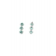 Women's Brass Silver Plated Necklace set (Green)