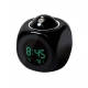 Time Display with Voice Projection And Wake-Up Alarm Clock (Color: Black)