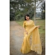 Women's Silk_Blend Checked Saree With Unstitched Blouse 5.5Mtr (Yellow)