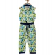 Girl's Cotton Floral Sleeveless Jumpsuit (Yellow) Girl's Cotton Floral Sleeveless Jumpsuit (Yellow)