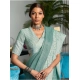 Women's Linen Printed Saree With Unstitched Blouse 5.5Mtr (Sea Green) Women's Linen Printed Saree With Unstitched Blouse 5.5Mtr (Sea Green)