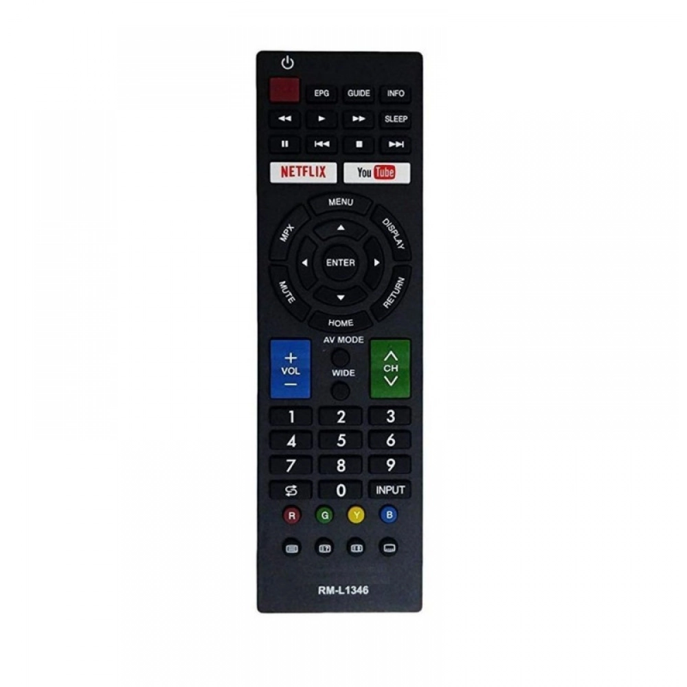 Ecomoye Smart TV Remote No. 574 (No Voice) with Netflix and YouTube Function, Compatible/Replacement for Sharp Smart TV LCD/LED Remote Control, Black (Exactly Same Remote will Only Work)