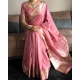 Women's Satin Printed Saree With Unstitched Blouse 5.5Mtr (Pink) Women's Satin Printed Saree With Unstitched Blouse 5.5Mtr (Pink)