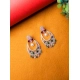 Women's Brass Silver Plated Chandbali Earrings (Multicolor) Women's Brass Silver Plated Chandbali Earrings (Multicolor)