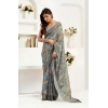 Women's Faux Linen Abstract Print Ready to wear Saree With Unstitched Blouse 5.5Mtr (Grey) Women's Faux Linen Abstract Print Ready to wear Saree With Unstitched Blouse 5.5Mtr (Grey)