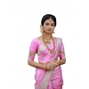Women's Soft Lichi Silk Printed Saree With Unstitched Blouse 5.5Mtr (Pink) Women's Soft Lichi Silk Printed Saree With Unstitched Blouse 5.5Mtr (Pink)