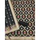 Women's Banarasi Silk Printed Unstitched Salwar Suit Material With Dupatta (Black, 3Mtrs)