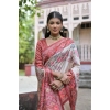 Women's Faux_Tussar Floral Jal With Patola Print Saree With Unstitched Blouse 5.5Mtr (Maroon) Women's Faux_Tussar Floral Jal With Patola Print Saree With Unstitched Blouse 5.5Mtr (Maroon)