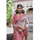 Women's Faux_Tussar Floral Jal With Patola Print Saree With Unstitched Blouse 5.5Mtr (Maroon) Women's Faux_Tussar Floral Jal With Patola Print Saree With Unstitched Blouse 5.5Mtr (Maroon)