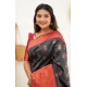Women's Litchi silk Printed Saree With Unstitched Blouse (Grey) Women's Litchi silk Printed Saree With Unstitched Blouse (Grey)