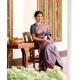 Women's Litchi silk Printed Saree With Unstitched Blouse (Navy Blue) Women's Litchi silk Printed Saree With Unstitched Blouse (Navy Blue)
