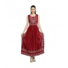 Women's Casual Rayon 3-4th Sleeves Kurti (Maroon)
