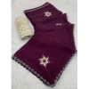 Women's Chiffon Butti Dotted Saree With Unstitched Blouse 5.5Mtr (Wine) Women's Chiffon Butti Dotted Saree With Unstitched Blouse 5.5Mtr (Wine)