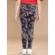 Girl's Cotton Lycra Floral Elasticated Jeggings (Multicolor) Girl's Cotton Lycra Floral Elasticated Jeggings (Multicolor)
