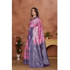 Women's Banarasi Silk Jaquard Woven Saree With Unstitched Blouse 5.5Mtr (Pink) Women's Banarasi Silk Jaquard Woven Saree With Unstitched Blouse 5.5Mtr (Pink)