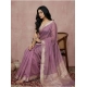 Women's Cotton Printed Saree With Unstitched Blouse 5.5Mtr (Purple)