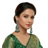 Women's Zinc Alloy Gold Plated Chandbali Earrings (Multicolor)