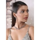 Women's Brass Silver Plated Necklace set (Blue) Women's Brass Silver Plated Necklace set (Blue)
